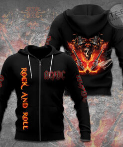 AC DC 3D Zip up Hoodie
