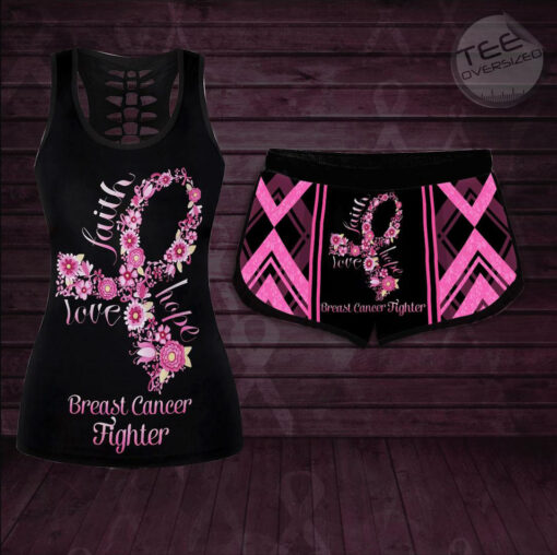 Butterfly Breast Cancer Awareness 3D Tank Shorts Set