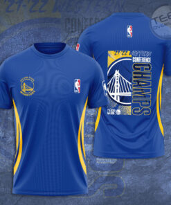Golden State Warriors T shirt 3D S5 blue