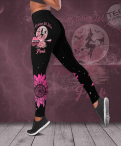 In October We Wear Pink Breast Cancer Awareness 3D Hollow Tank Top Leggings BCAS035 02