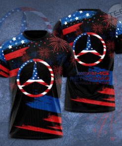Independence Day Mercedes AMG Petronas F1 Team 3D T shirt S28 Black