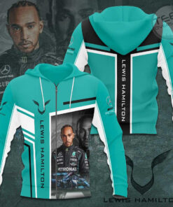 Lewis Hamilton Mercedes AMG Petronas F1 Team 3D Apparels S37 Zip Hoodie