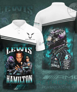 Lewis Hamilton Mercedes AMG Petronas F1 Team 3D Apparels S41 Polo
