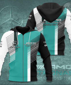 Mercedes AMG Petronas F1 Team 3D Apparels S34 Zip Hoodie