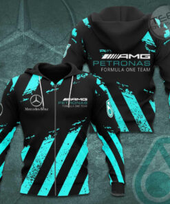 Mercedes AMG Petronas F1 Team 3D Apparels S45 Zip Hoodie