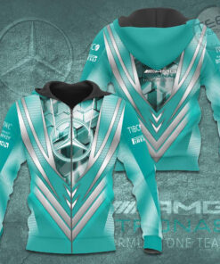 Mercedes AMG Petronas F1 Team 3D Apparels S60 Zip Hoodie