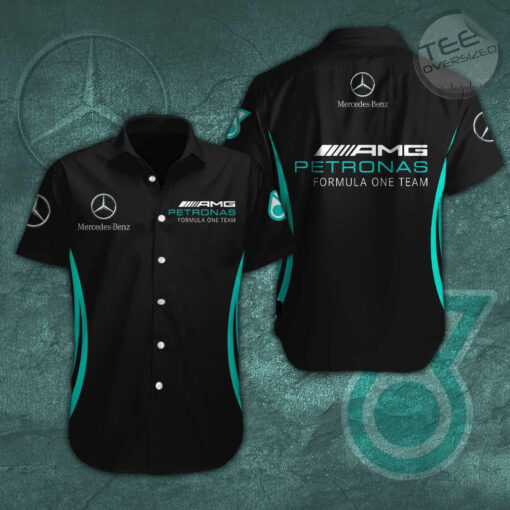 Mercedes AMG Petronas F1 Team 3D H02 Short Sleeve Dress Shirt