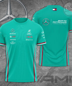 Mercedes AMG Petronas F1 Team 3D T Shirt S1 Green