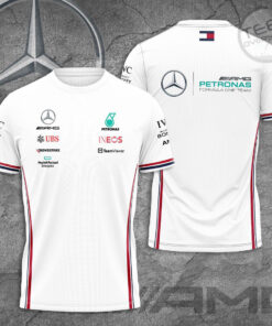 Mercedes AMG Petronas F1 Team 3D T Shirt S1 White