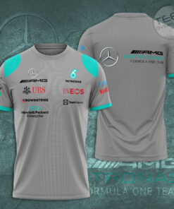 Mercedes AMG Petronas F1 Team 3D T Shirt S2 Gray