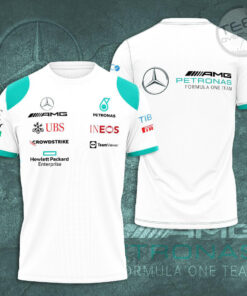 Mercedes AMG Petronas F1 Team 3D T Shirt S2 White