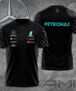 Mercedes AMG Petronas F1 Team 3D T Shirt S3 Black