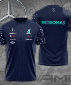 Mercedes AMG Petronas F1 Team 3D T Shirt S3 Navy
