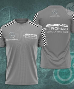 Mercedes AMG Petronas F1 Team 3D T Shirt S5 Gray