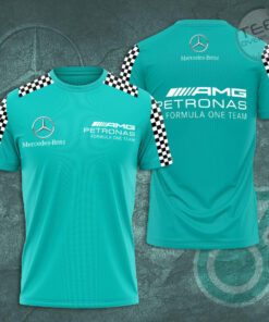 Mercedes AMG Petronas F1 Team 3D T Shirt S5 Green
