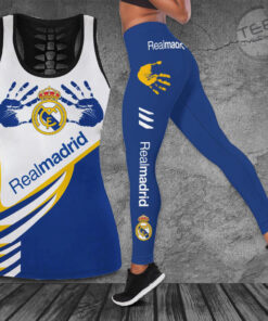Real Madrid 3D Hollow Tank Top Leggings S1