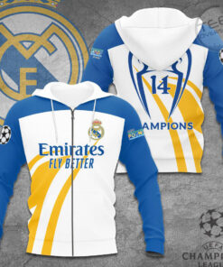 Real Madrid 3D Shirt Ver2 Zip Hoodie