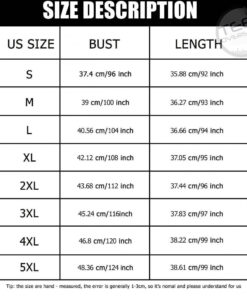 Batwing Pocket Dress Sizechart