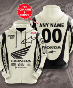 Honda Dunlop 3D Zip up Hoodie
