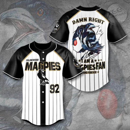 Collingwood Magpies baseball jersey OVS131123S4