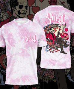 Ghost Band White Pink T shirt OVS1223A