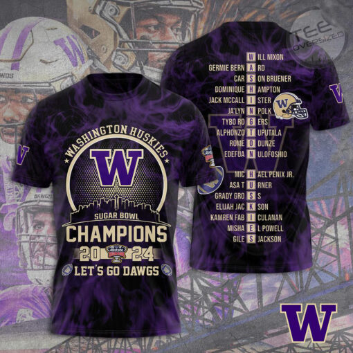 Washington Huskies Football T shirt OVS0124SS