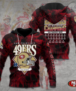San Francisco 49ers Red Black Hoodie OVS0324W