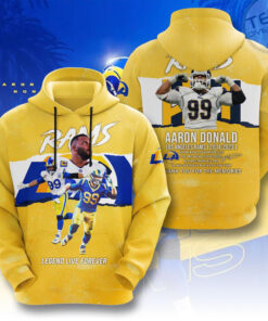 Aaron Donald X Los Angeles Rams Yellow Hoodie OVS0424ZO