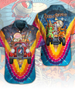 Grateful Dead Tie Dye Short Sleeve Dress Shirt OVS0524SS