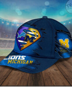 Michigan Wolverines Football X Detroit Lions Cap OVS0524SJ L