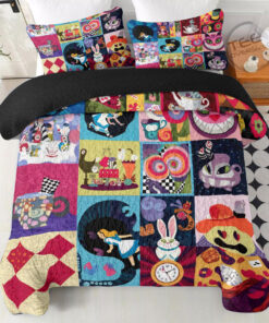 Alice in Wonderland Quilt bedding set duvet cover pillow shams OVS1024Z