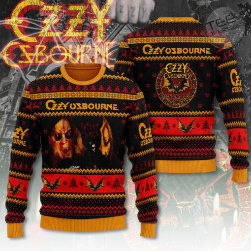 Black Sabbath x Ozzy Osbourne ugly christmas sweater OVS1024SV