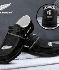 ew Zealand x Rugby World Cup Dudes Shoes Loafer Shoes Black
