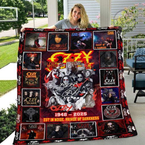 Ozzy Osbourne quilt blanket 01