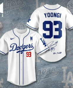 Los Angeles Dodgers x BTS Yoongi Baseball Jersey