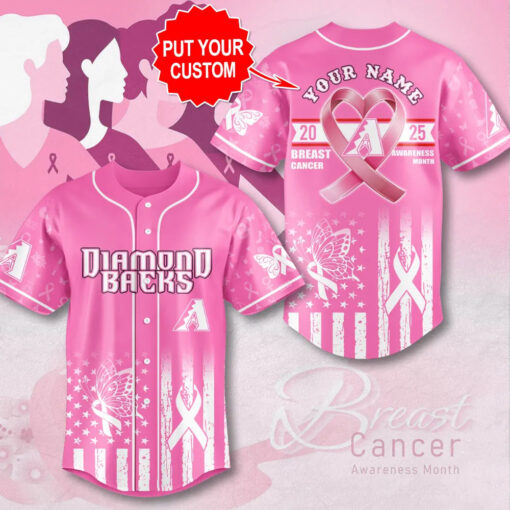 Arizona Diamondbacks x Breast Cancer Awareness Baseball Jersey