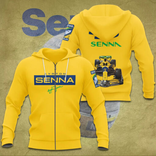Ayrton Senna Zip Hoodie 01
