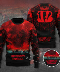 Cincinnati Bengals x Stranger Things Ugly Sweater