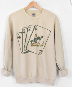 4 Ace Cards Oversized Sweatshirt Sand