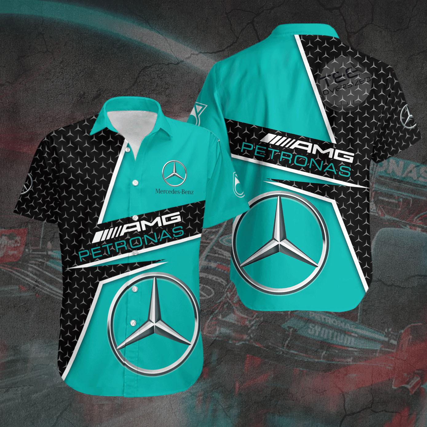 AMG Petronas Mercedes 3D short sleeve dress