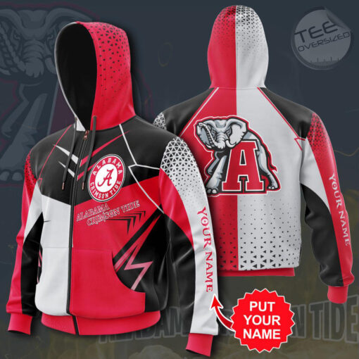 Alabama Crimson Tide Zip up Hoodie 01 1