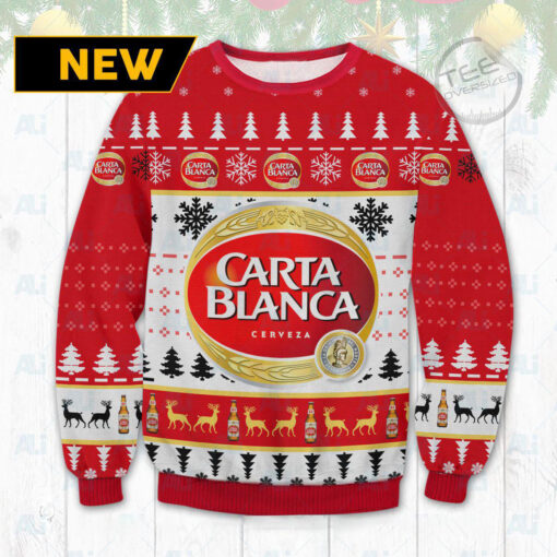 Carta Blanca Beer Ugly Christmas 3D Sweater
