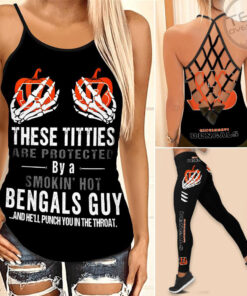 Cincinnati Bengals Hollow Tank Top Leggings 03