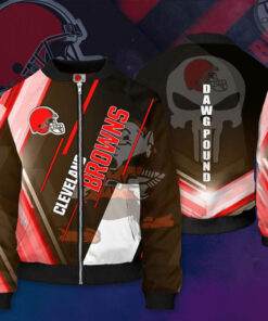 Cleveland Browns 3D Bomber Jacket 03