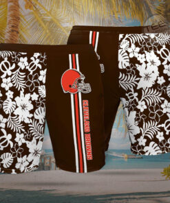 Cleveland Browns 3D Hawaiian Shorts