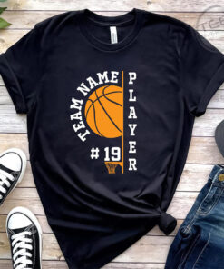Custom Basketball Black Oversized T shirt