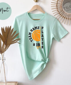 Custom Basketball Mint Oversized T shirt