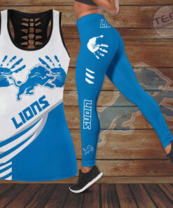 Detroit Lions Hollow Tank Top Leggings 01