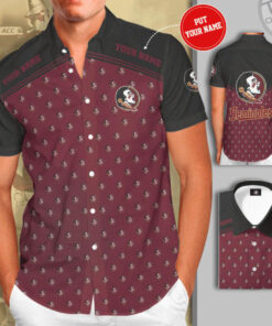 Florida State Seminoles 3D Short Sleeve Dress Shirt 02