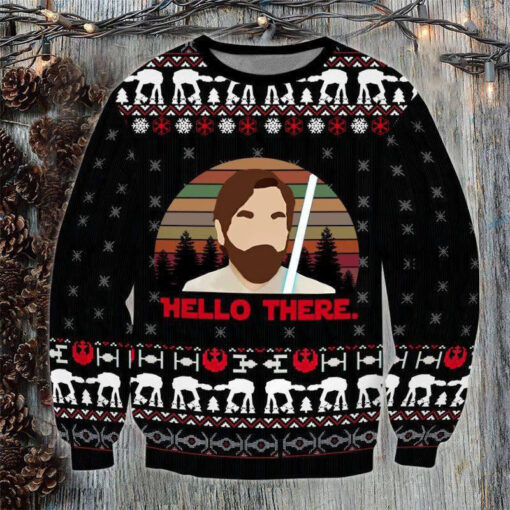 Funny Christmas Hello There Ugly Christmas 3D Sweater